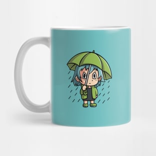 little girl in the rain Mug